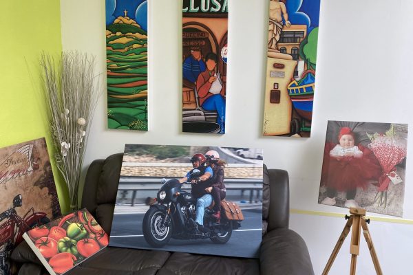 Custom canvas prints gallery display — art printing Malta