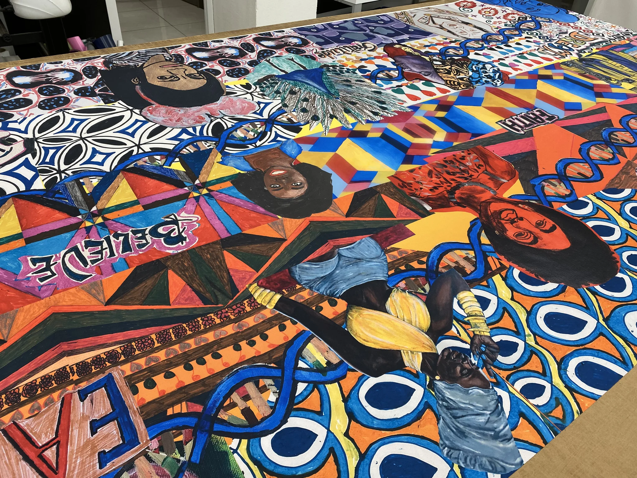 Custom fabric printing with vibrant designs and patterns.