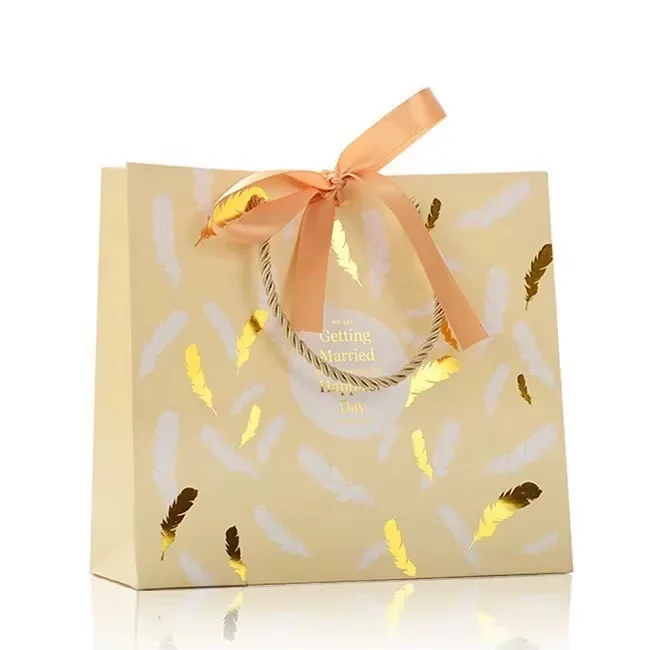 Custom gift bag with metallic foil finish
