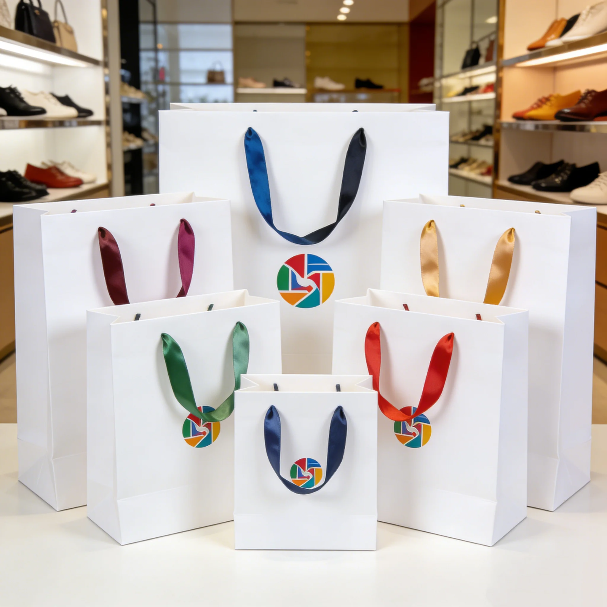 Collection of custom paper bags - Malta packaging