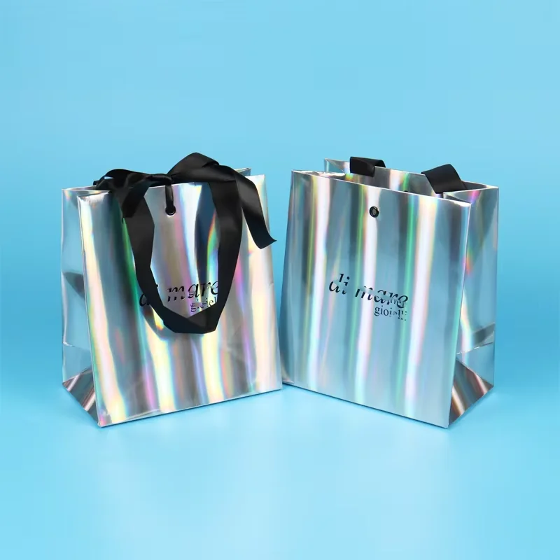 Holographic foil gift bags - premium packaging Malta