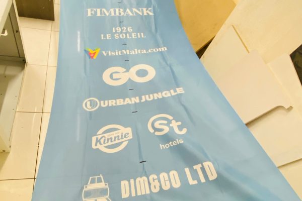 Large outdoor event banner — Sliema Arts Festival Malta