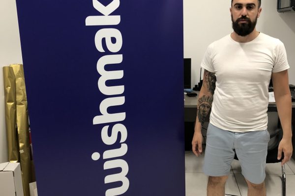 X-banner stand for Wishmaker — banner printing Malta